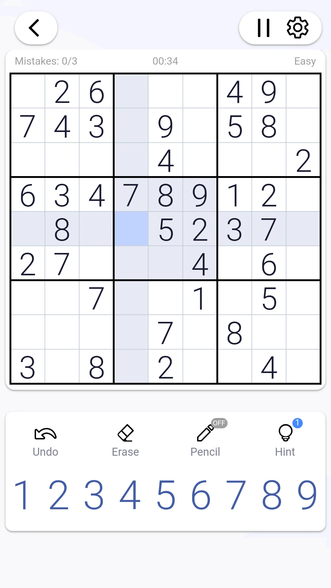 App-like Sudoku board preview